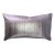 Contemporary Silver Metallic Linear Quilted Vegan Leather Lumbar Pillow Cover For Sale