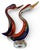Royal Blue Pair of Hand-Blown Cased Art Glass Swan Sculptures, Murano-Style Mid-Century Modern, 15” For Sale - Image 8 of 12