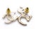 Chanel Chanel Gold CC Crystal 5 Asymmetrical Piercing Earrings, Pair For Sale - Image 4 of 4