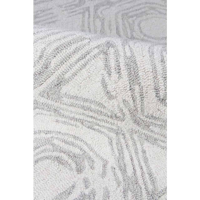 2020s Exquisite Rugs Melbourne Hand Loom Wool & Cotton Silver - 10'x14' For Sale - Image 5 of 9