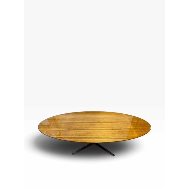 An exceptionally rare, museum-quality mid-century modern icon: the definitive Florence Knoll Oval Table Desk, custom...