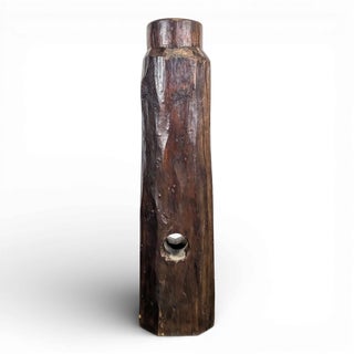 Vintage Brutalist Column in Oak For Sale