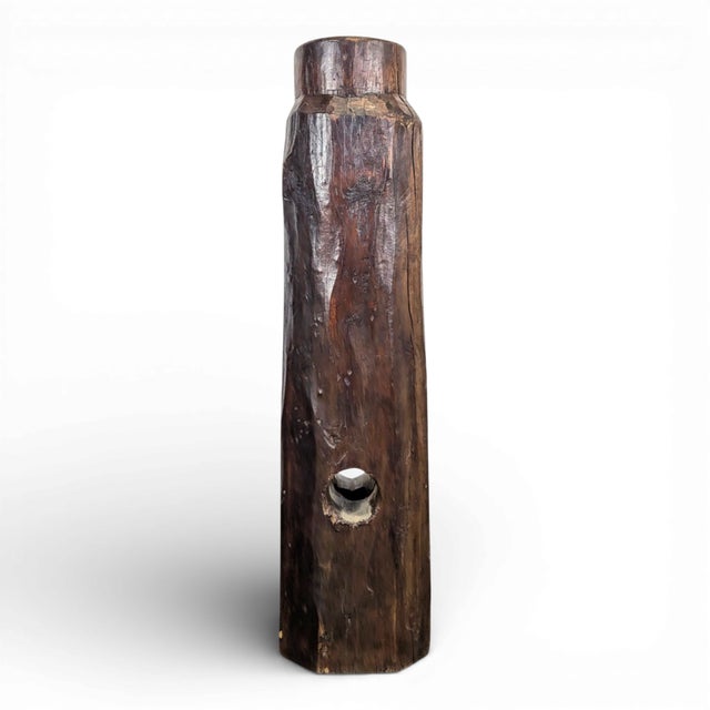 Vintage Brutalist Column in Oak For Sale