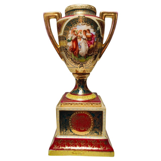 Small Austrian Porcelain Vase, 19th Century For Sale