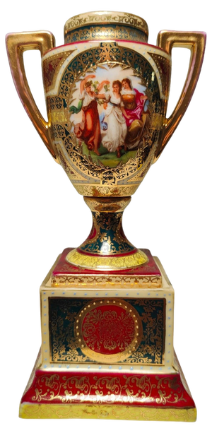 Small Austrian Porcelain Vase, 19th Century