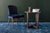 Essex Blue Velvet Chair by Javier Gomez For Sale - Image 3 of 6