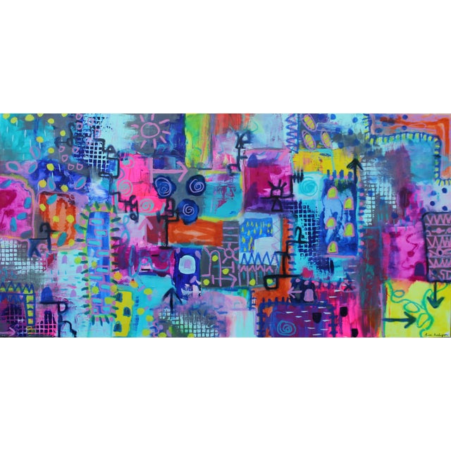 If You Want an Adventure, Stick With Me * Original Contemporary Painting by Lisa Finlayson For Sale