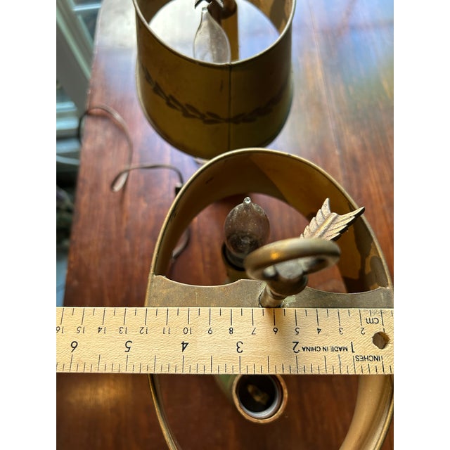 Metal 1940s French Style Bouillotte Lamps - a Pair For Sale - Image 7 of 12