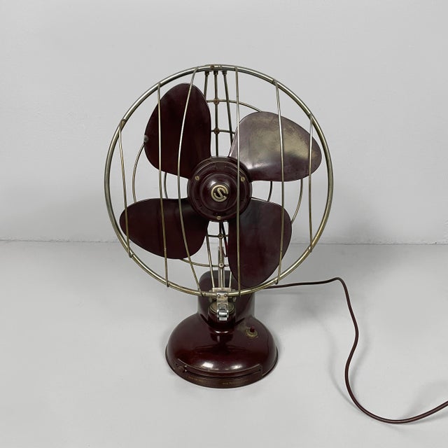 Mid-Century Modern Italian Table Fan by Elettrodomestici San Giorgio, 1960s For Sale - Image 4 of 17