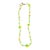 1930s Czechoslovakian Art Deco Yellow White & Blue Bohemian Art Glass Bead Necklace For Sale