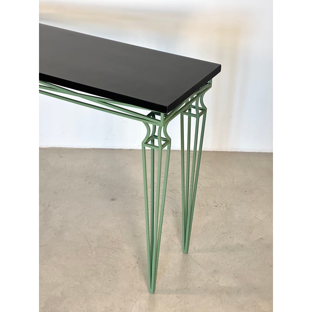 Vintage Lacquered Iron Console, 1980s For Sale - Image 9 of 13