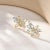 Nina Zhou Aquamarine Diamond Cluster Earrings in 14k Gold - a Pair For Sale - Image 12 of 14