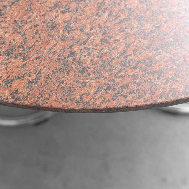 Metal Table with Marble Top and Metal Frame in the style of Giotto Stoppino, 1970s For Sale - Image 7 of 11