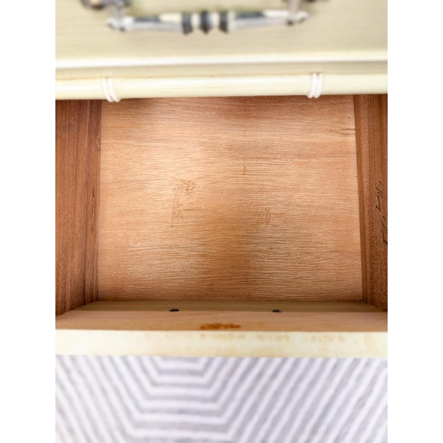 Late 20th Century Henry Link Bali Hai 9 Drawer Dresser Green W/ Mirror Regency Vintage For Sale - Image 13 of 18