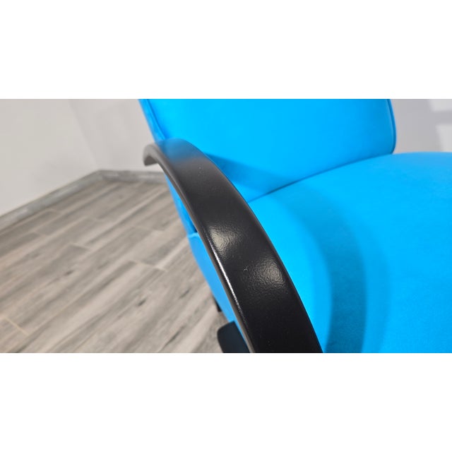 Blue Set of Lounge Chairs by Jindrich Halabala, 1940s For Sale - Image 8 of 11