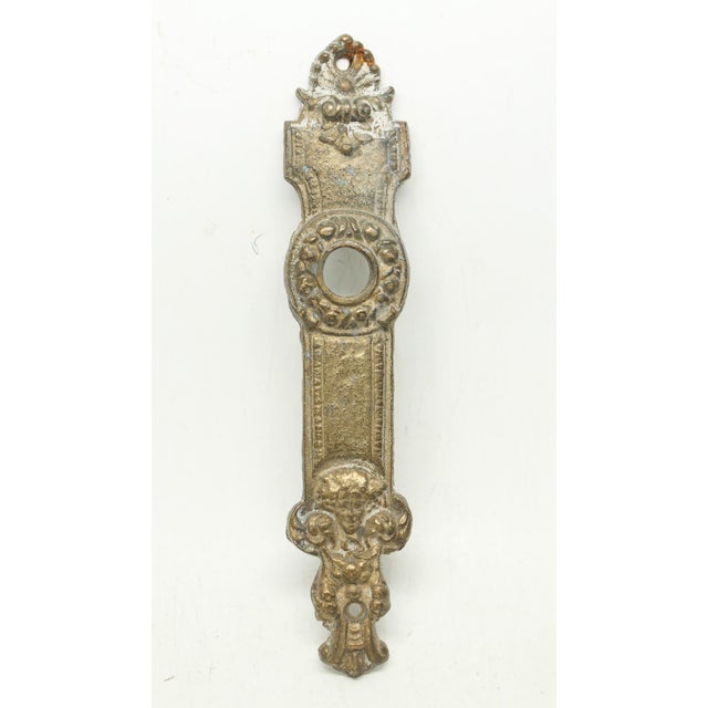 French style bronze ornate door back plates. The original mounting screws are not available. Good condition with surface...