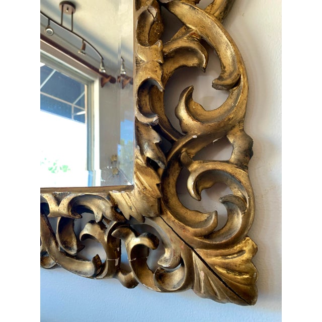 Antique Italian Gold Framed Mirror For Sale In Phoenix - Image 6 of 7