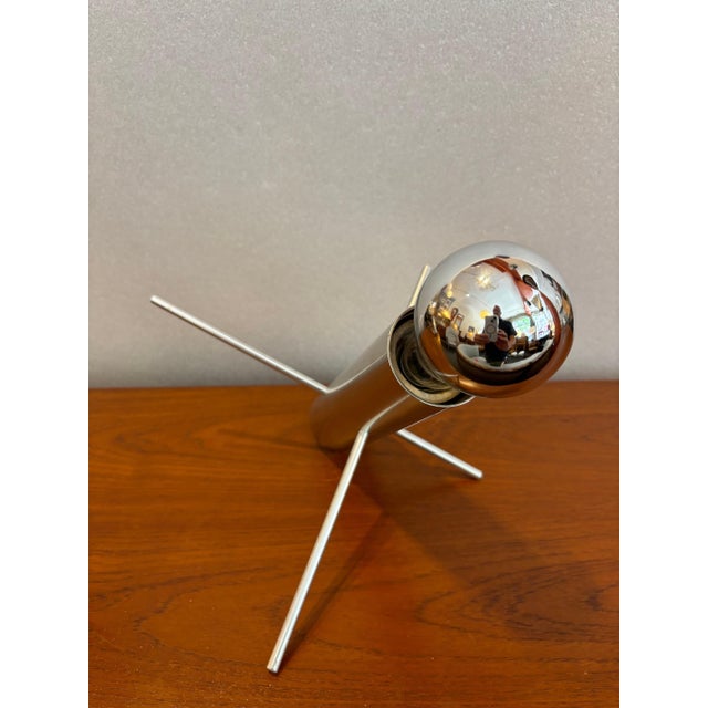 Silver 1960s Otto Wasch for Raak Cricket Lamps- A Pair For Sale - Image 8 of 9