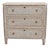 Mid 20th Century Swedish Gustavian-Style Blue Chest of Drawers with Faux Marble Top For Sale