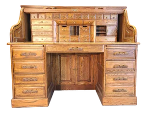 Early 20th Century Antique Roll Top Desk