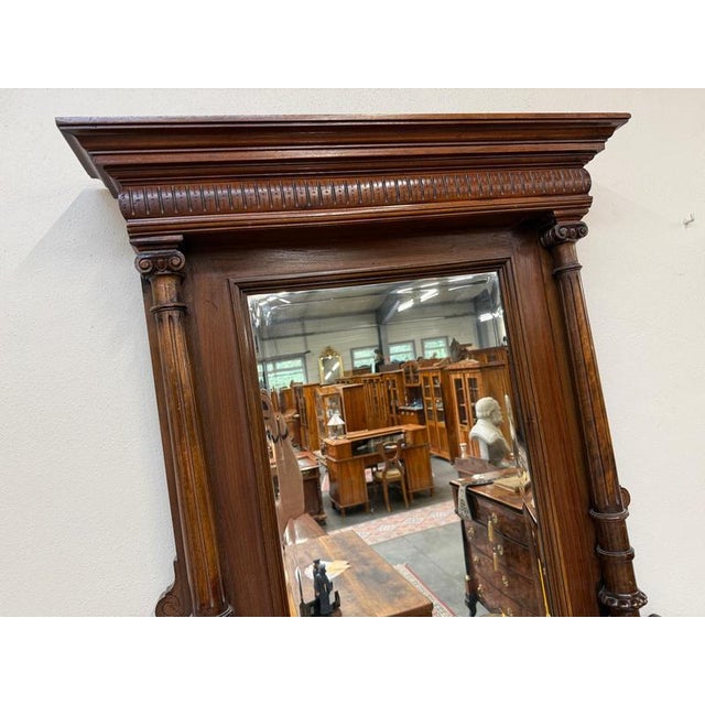 Brown Antique Gründerzeit Decorative Mirror For Sale - Image 8 of 10