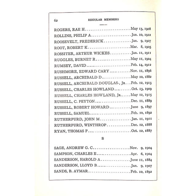 "The Union Club of the City of New York Officers , Members Constitution and Rules" 1916 For Sale In New York - Image 6 of 8