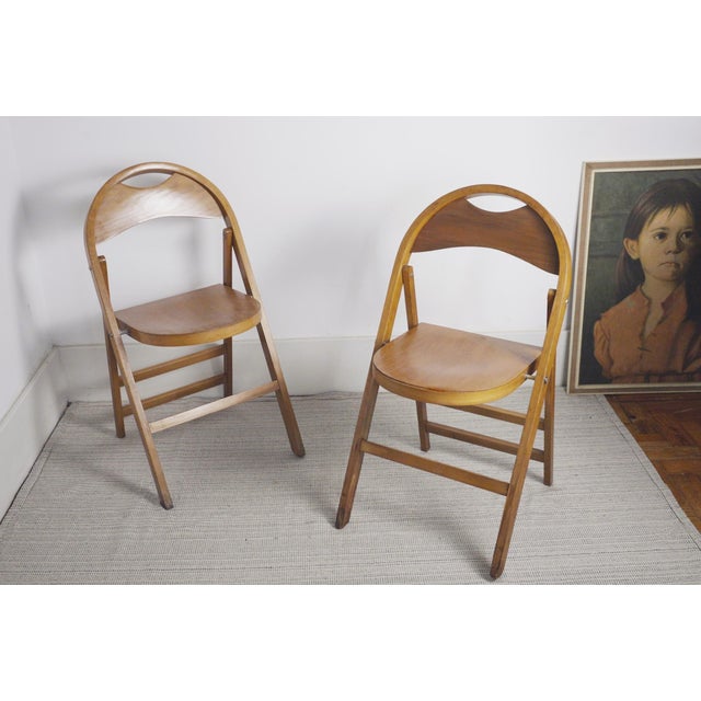 Mid-Century Modern Castiglioni Tric Folding Chairs by Achille and Pier Giacomo Castiglioni for Bernini, 1965, Set of 2 For Sale - Image 3 of 11