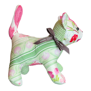 Hermes Oeillets Sauvages Vintage Silk Scarf Charming Kitten