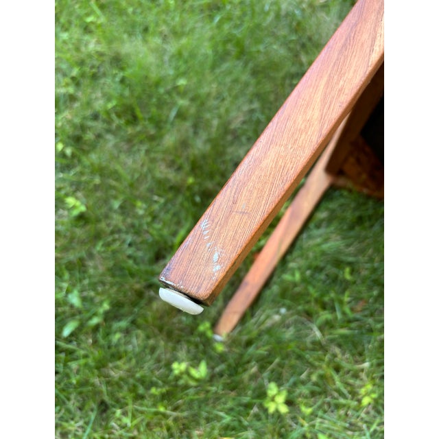 1960s Danish Modern MCM Walnut Cane Back DIning Chair For Sale - Image 5 of 9