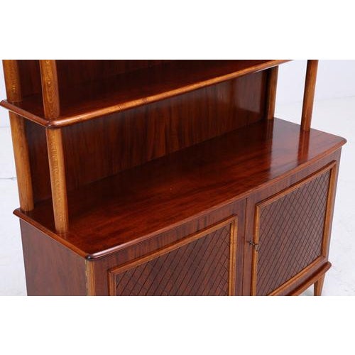 Vintage Bookcase in Mahogany by Nya Eftr. for Ehrlin Möbel Ab For Sale - Image 8 of 15