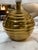 Modern 1970s Brass Ribbed Base Table Lamps With Drum Shades - a Pair For Sale - Image 3 of 7