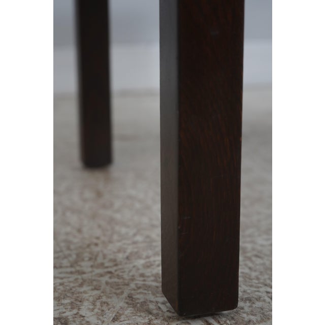 Wood Stickley Mission Oak Tile Top Lamp Table For Sale - Image 7 of 14
