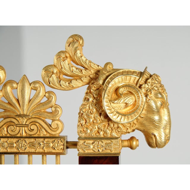 Wood Antique Lyre Mantel Clock, 1825 For Sale - Image 7 of 16
