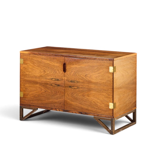 Mid-Century Modern Svend Langkilde for Langkilde Møbler Mid Century Rosewood and Teak Cabinet For Sale - Image 3 of 10
