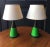 Black Vintage Table Lamps with Green Conical Shapes from Zonca, Set of 2 For Sale - Image 8 of 8