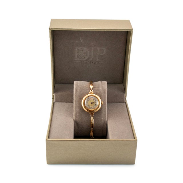 Antique Rolex 1920s Manual Winding 26mm 15k Yellow Gold Ladies Watch For Sale - Image 9 of 10