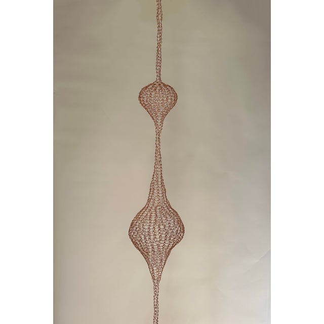 Copper Handmade Copper Wire Sculpture Inspired by the Hand Woven Technique of Ruth Asawa #11 For Sale - Image 8 of 8