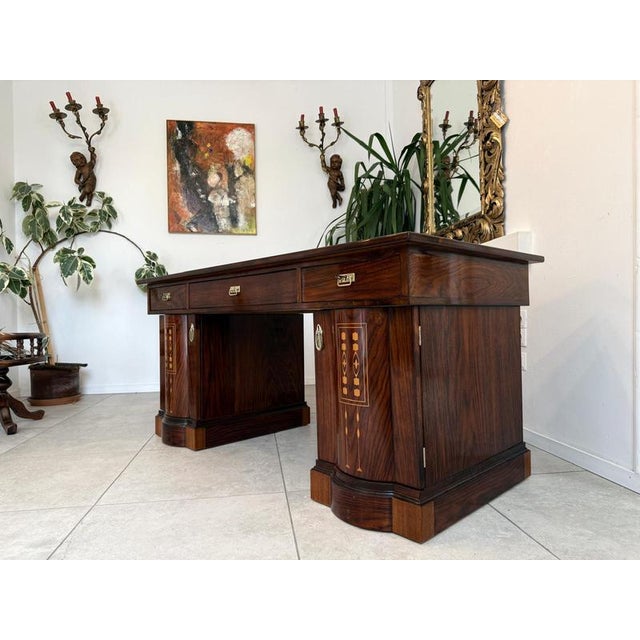 Art Nouveau Freestanding Desk, 1890s For Sale - Image 13 of 18