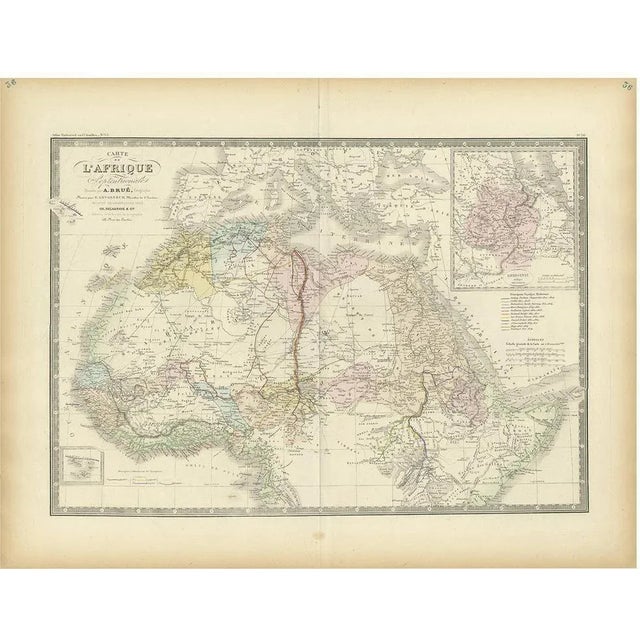 Antique Map of Northern Africa from Levasseur, 1875 For Sale - Image 6 of 6