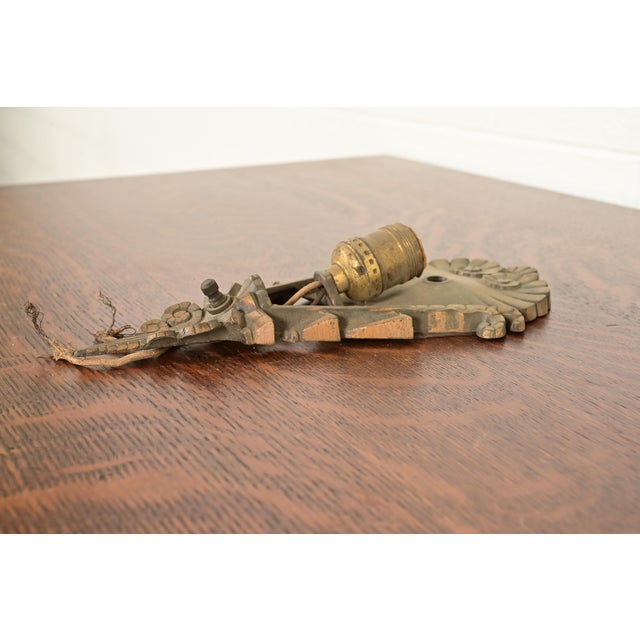 Art Deco Mid-West Art Deco Bronze Soleure Wall Sconce, 1930s For Sale - Image 3 of 10