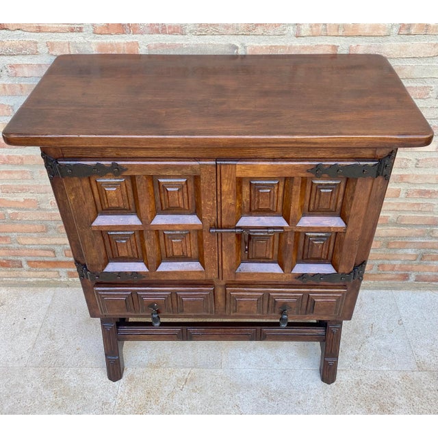 Spanish Baroque Chest of Drawers in Carved Walnut, 1940s For Sale - Image 13 of 14