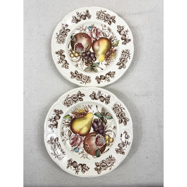 Vintage Johnson Brothers Windsor Fruit Bread and Butter Plates-Set of 8 For Sale In New Orleans - Image 6 of 12