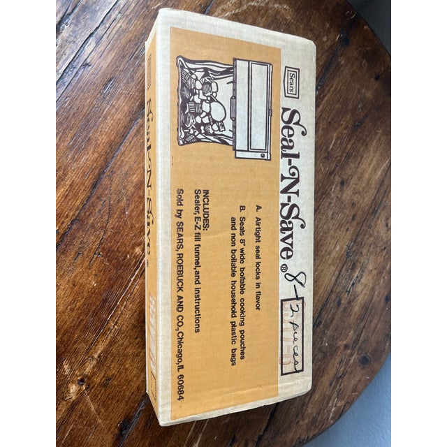 Mid-Century Modern Sears Countercraft Seal-N-Save Vacuum Food Sealer Machine With Cooking Pouches For Sale - Image 3 of 3