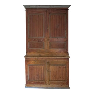 Scandinavian Painted Four Door Armoire For Sale