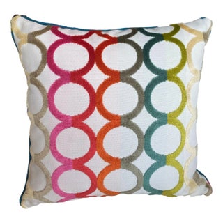 Custom Rainbow Chain-Link Throw Pillow For Sale