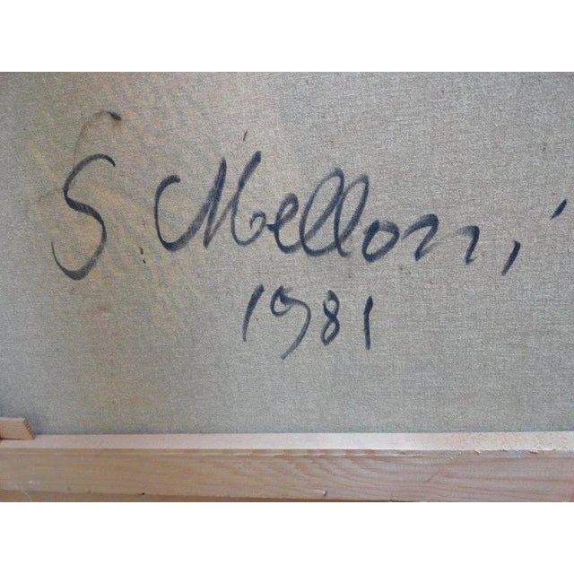 1980s Sergio Melloni, Composition, Mixed Media on Canvas, 1981, Framed For Sale - Image 5 of 6