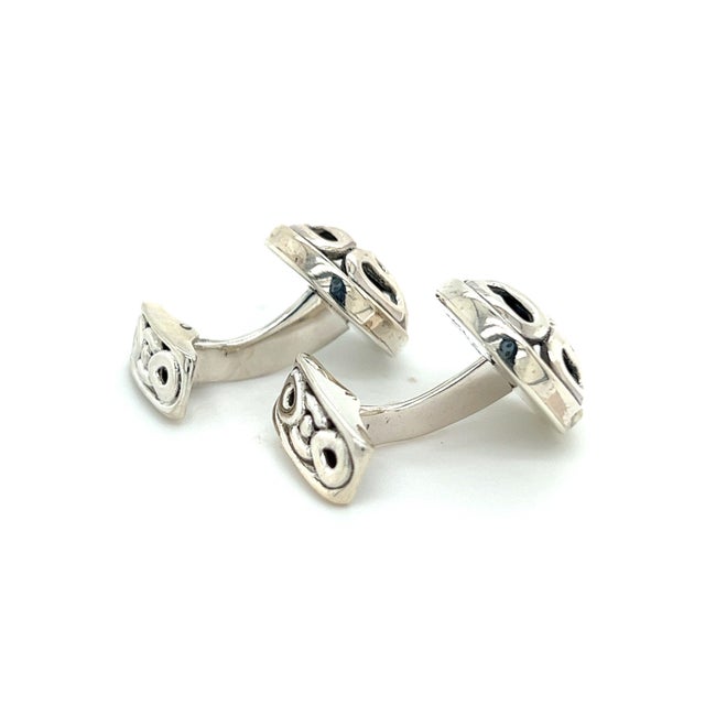 Late 20th Century Late 20th Century John Hardy Estate Mens Cufflinks Silver, A Pair For Sale - Image 5 of 7