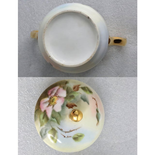 1950s Royal Sealy Japan 11pc Tea Set Hand Painted Floral Gold l.s. Katsushige - Set of 10 For Sale - Image 10 of 12