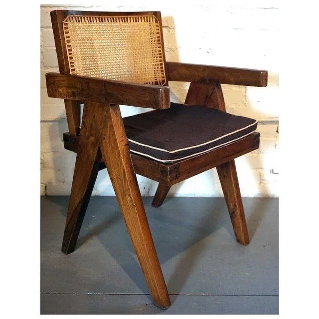 Assembled Pierre Jeanneret Teak Conference Chairs from Chandigarh, India - a Pair For Sale - Image 10 of 11