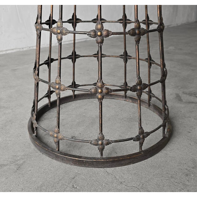 Brown Vintage Rustic European Style Garden Patio Table For Sale - Image 8 of 8